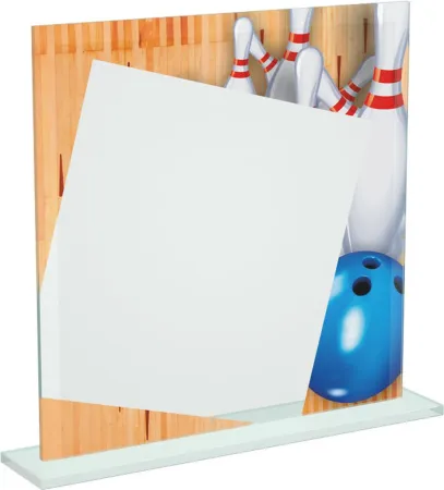 Skleněná trofej CRT20000M4 | Bowling Výška cm: 17, Šířka cm: 17