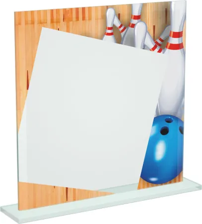 Skleněná trofej CRT20000M4 | Bowling Výška cm: 17, Šířka cm: 17