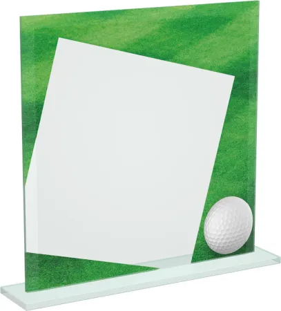 Skleněná trofej CRT20000M7 | Golf Výška cm: 15, Šířka cm: 15