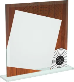 Skleněná trofej CRT20000M18 | Střelba Výška cm: 17, Šířka cm: 17