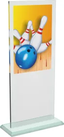 Skleněná trofej CRT20001M3 | Bowling Výška cm: 25