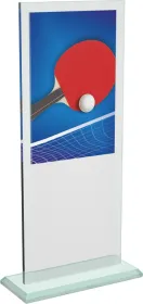 Skleněná trofej CRT20001M13 | Stolní tenis Výška cm: 21