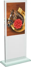 Skleněná trofej CRT20001M14 | Jezdectví Výška cm: 23