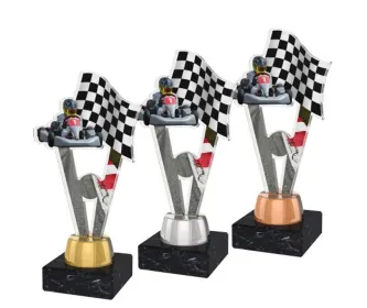 Akrylátová trofej ACUTMINIM17 | Motorsport Výška cm: 15, Barva: bronz, Podstavec: černý