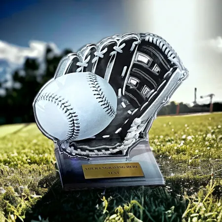 Akrylátová trofej AWF M02 | Softball Výška cm: 19,5 - Šířka cm: 18,5 - bronzová