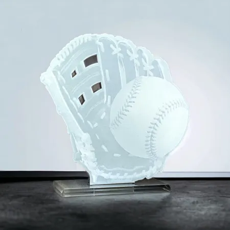 Akrylátová trofej AWF M02 | Softball Výška cm: 19,5 - Šířka cm: 18,5 - bronzová