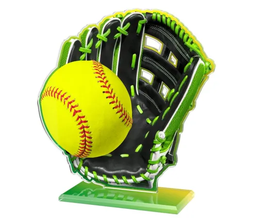 Akrylátová trofej AWF M02 | Softball Výška cm: 19,5 - Šířka cm: 18,5 - bronzová