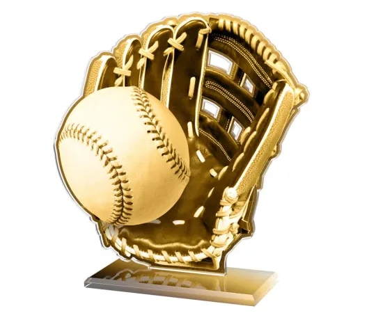 Akrylátová trofej AWF M02 | Softball Výška cm: 19,5 - Šířka cm: 18,5 - bronzová