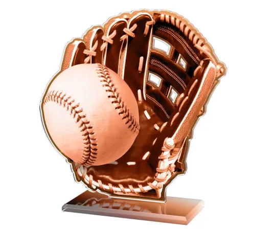 Akrylátová trofej AWF M02 | Softball Výška cm: 19,5 - Šířka cm: 18,5 - bronzová