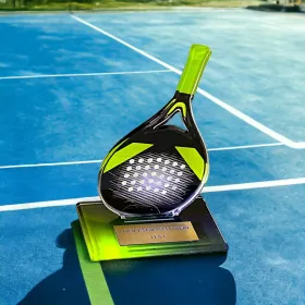 Akrylátová trofej AWF M03 | Padel Výška cm: 15,5 - Šířka cm: 14,5 - plnobarevná