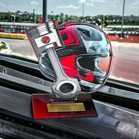 Akrylátová trofej AWF M05 | Motorsport Výška cm: 15,5 - Šířka cm: 14,5 - plnobarevná