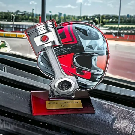 Akrylátová trofej AWF M05 | Motorsport Výška cm: 15,5 - Šířka cm: 14,5 - zlatá