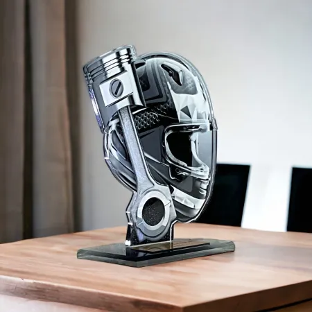 Akrylátová trofej AWF M05 | Motorsport Výška cm: 15,5 - Šířka cm: 14,5 - zlatá