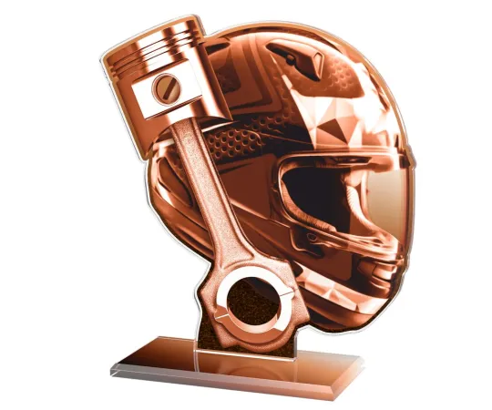 Akrylátová trofej AWF M05 | Motorsport Výška cm: 15,5 - Šířka cm: 14,5 - zlatá