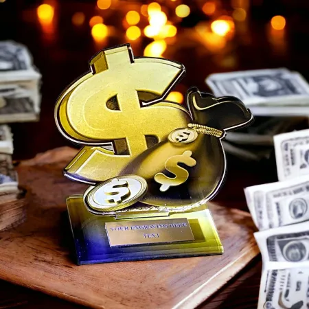 Akrylátová trofej AWF M07 Výška cm: 19,5 - Šířka cm: 18,5 - bronzová