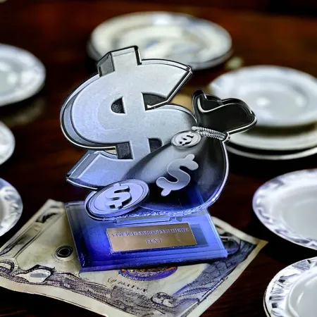 Akrylátová trofej AWF M07 Výška cm: 19,5 - Šířka cm: 18,5 - bronzová