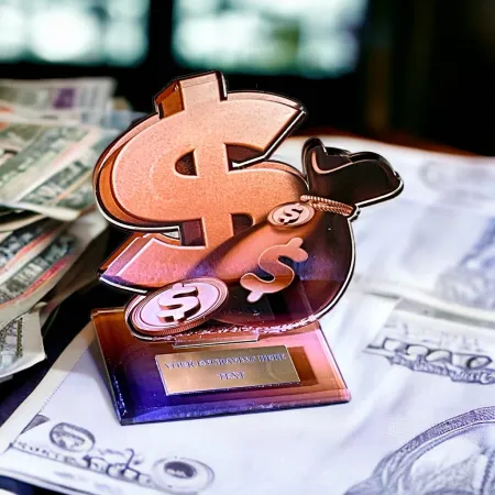 Akrylátová trofej AWF M07 Výška cm: 19,5 - Šířka cm: 18,5 - bronzová