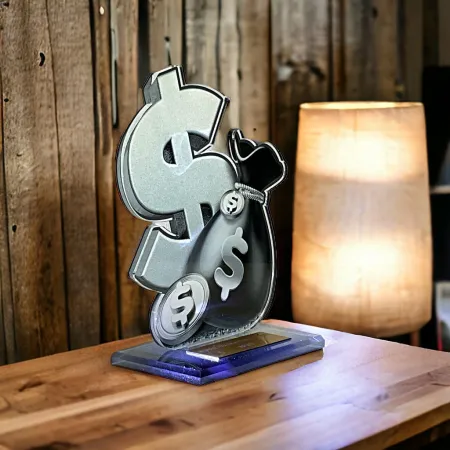 Akrylátová trofej AWF M07 Výška cm: 19,5 - Šířka cm: 18,5 - bronzová