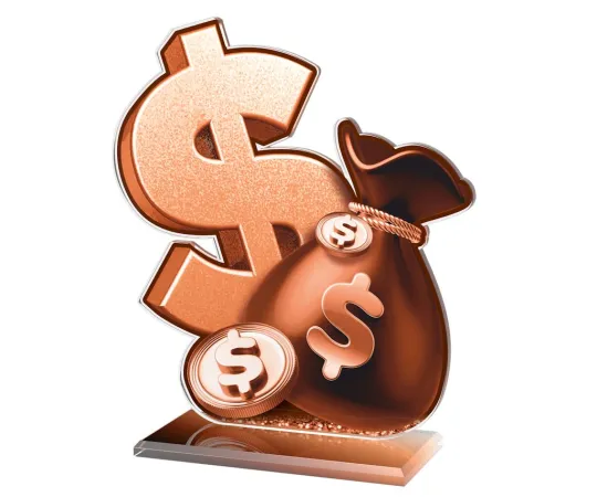 Akrylátová trofej AWF M07 Výška cm: 19,5 - Šířka cm: 18,5 - bronzová