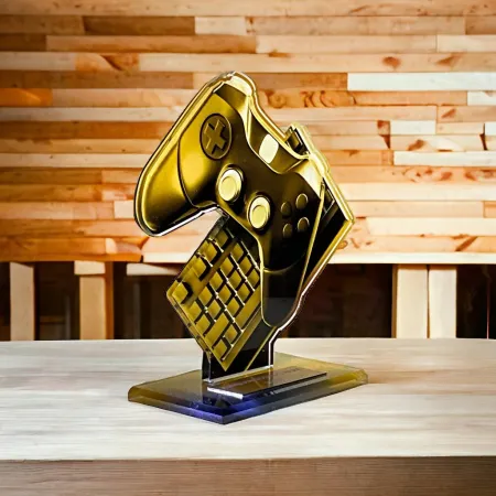 Akrylátová trofej AWF M08 | eSport Výška cm: 15,5 - Šířka cm: 14,5 - stříbrná