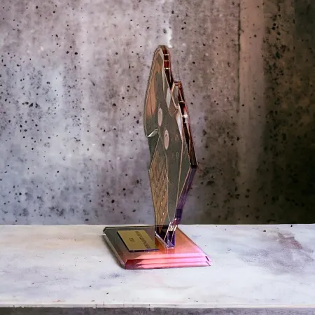 Akrylátová trofej AWF M08 | eSport Výška cm: 15,5 - Šířka cm: 14,5 - stříbrná