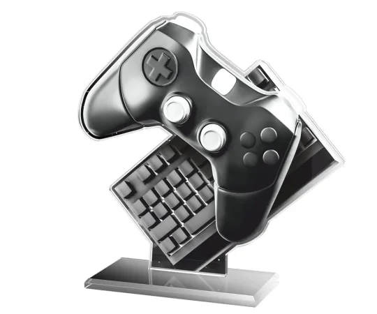 Akrylátová trofej AWF M08 | eSport Výška cm: 15,5 - Šířka cm: 14,5 - stříbrná