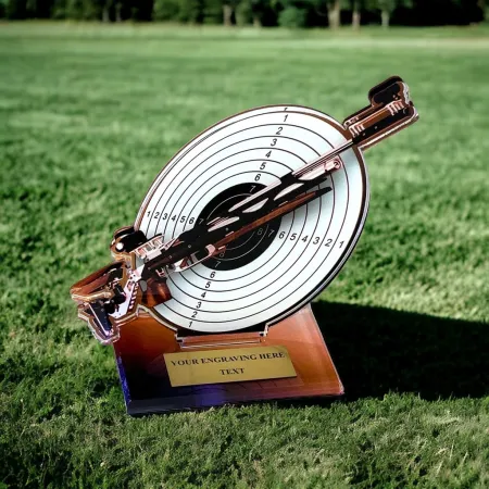 Akrylátová trofej AWF M13 | Střelba Výška cm: 17,5 - Šířka cm: 16,5 - plnobarevná