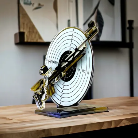 Akrylátová trofej AWF M13 | Střelba Výška cm: 17,5 - Šířka cm: 16,5 - plnobarevná