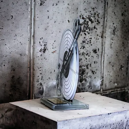 Akrylátová trofej AWF M13 | Střelba Výška cm: 17,5 - Šířka cm: 16,5 - plnobarevná