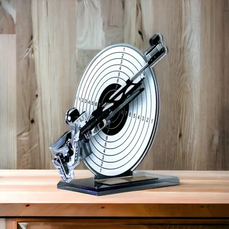 Akrylátová trofej AWF M13 | Střelba Výška cm: 17,5 - Šířka cm: 16,5 - plnobarevná