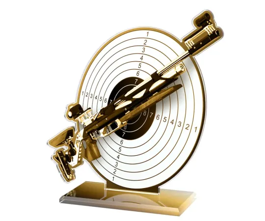 Akrylátová trofej AWF M13 | Střelba Výška cm: 17,5 - Šířka cm: 16,5 - plnobarevná