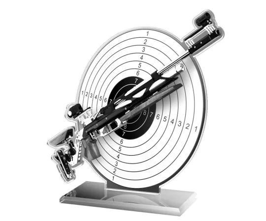 Akrylátová trofej AWF M13 | Střelba Výška cm: 17,5 - Šířka cm: 16,5 - plnobarevná