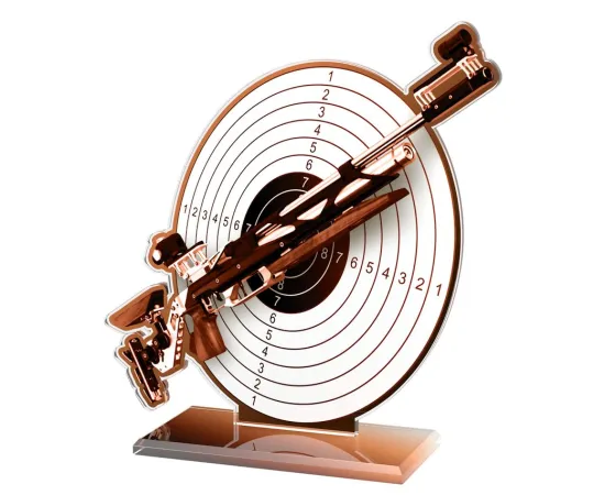 Akrylátová trofej AWF M13 | Střelba Výška cm: 17,5 - Šířka cm: 16,5 - plnobarevná