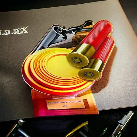 Akrylátová trofej AWF M20 | Střelba Výška cm: 15,5 - Šířka cm: 14,5 - plnobarevná