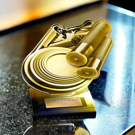 Akrylátová trofej AWF M20 | Střelba Výška cm: 15,5 - Šířka cm: 14,5 - plnobarevná