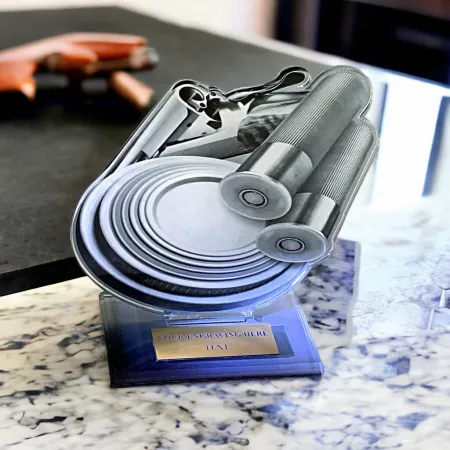 Akrylátová trofej AWF M20 | Střelba Výška cm: 15,5 - Šířka cm: 14,5 - plnobarevná