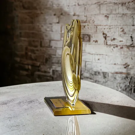 Akrylátová trofej AWF M20 | Střelba Výška cm: 15,5 - Šířka cm: 14,5 - plnobarevná