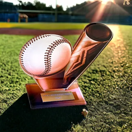 Akrylátová trofej AWF M21 | T-Ball Výška cm: 21,5 - Šířka cm: 20,5 - stříbrná