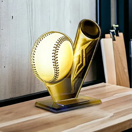 Akrylátová trofej AWF M21 | T-Ball Výška cm: 21,5 - Šířka cm: 20,5 - stříbrná