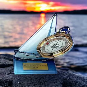 Akrylátová trofej AWF M23 | Vodní sporty Výška cm: 13,5 - Šířka cm: 12,5 - plnobarevná