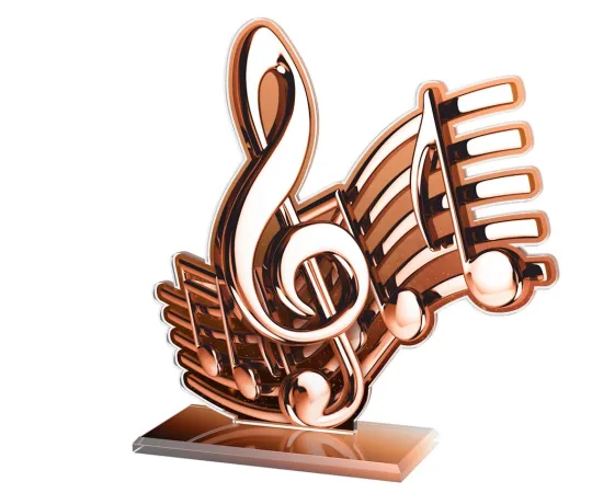 Akrylátová trofej AWF M24 | Hudba Výška cm: 21,5 - Šířka cm: 20,5 - stříbrná