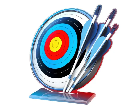 Akrylátová trofej AWF M26 | Lukostřelba Výška cm: 21,5 - Šířka cm: 20,5 - bronzová