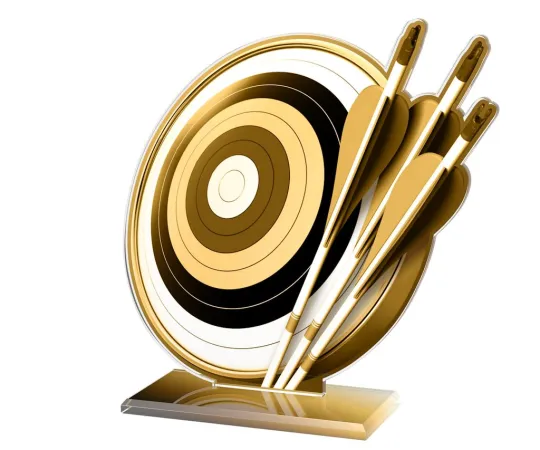 Akrylátová trofej AWF M26 | Lukostřelba Výška cm: 21,5 - Šířka cm: 20,5 - bronzová