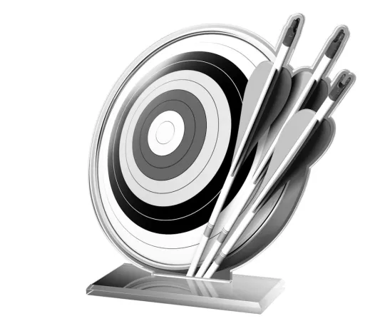 Akrylátová trofej AWF M26 | Lukostřelba Výška cm: 21,5 - Šířka cm: 20,5 - bronzová