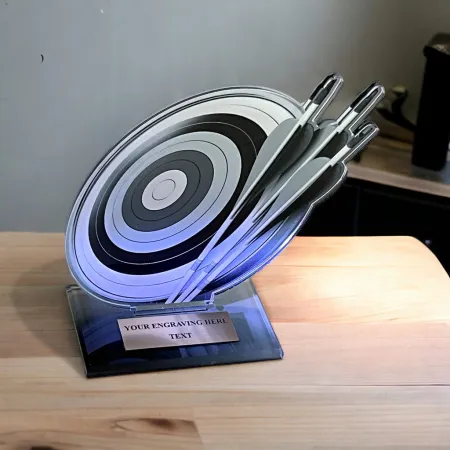 Akrylátová trofej AWF M26 | Lukostřelba Výška cm: 21,5 - Šířka cm: 20,5 - bronzová