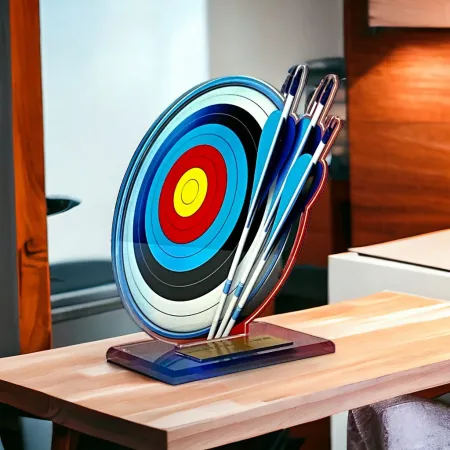 Akrylátová trofej AWF M26 | Lukostřelba Výška cm: 21,5 - Šířka cm: 20,5 - bronzová