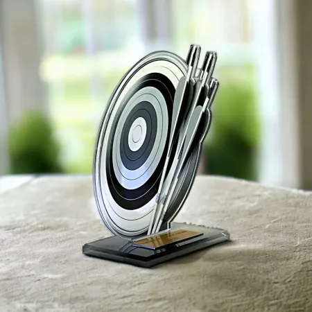 Akrylátová trofej AWF M26 | Lukostřelba Výška cm: 21,5 - Šířka cm: 20,5 - bronzová