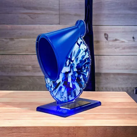 Akrylátová trofej AWF M11 | Roztleskávačky Výška cm: 21,5 - Šířka cm: 20,5 - stříbrná