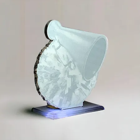 Akrylátová trofej AWF M11 | Roztleskávačky Výška cm: 21,5 - Šířka cm: 20,5 - stříbrná