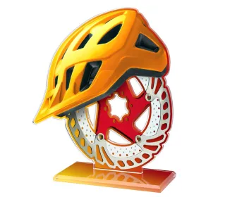 Akrylátová trofej AWF M29 | Cyklistika Výška cm: 21,5 - Šířka cm: 20,5 - stříbrná